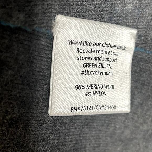 EILEEN FISHER  TURQUOISE GRAY FELTED MERINO WOOL  BLAZER SIZE S - Picture 8 of 11